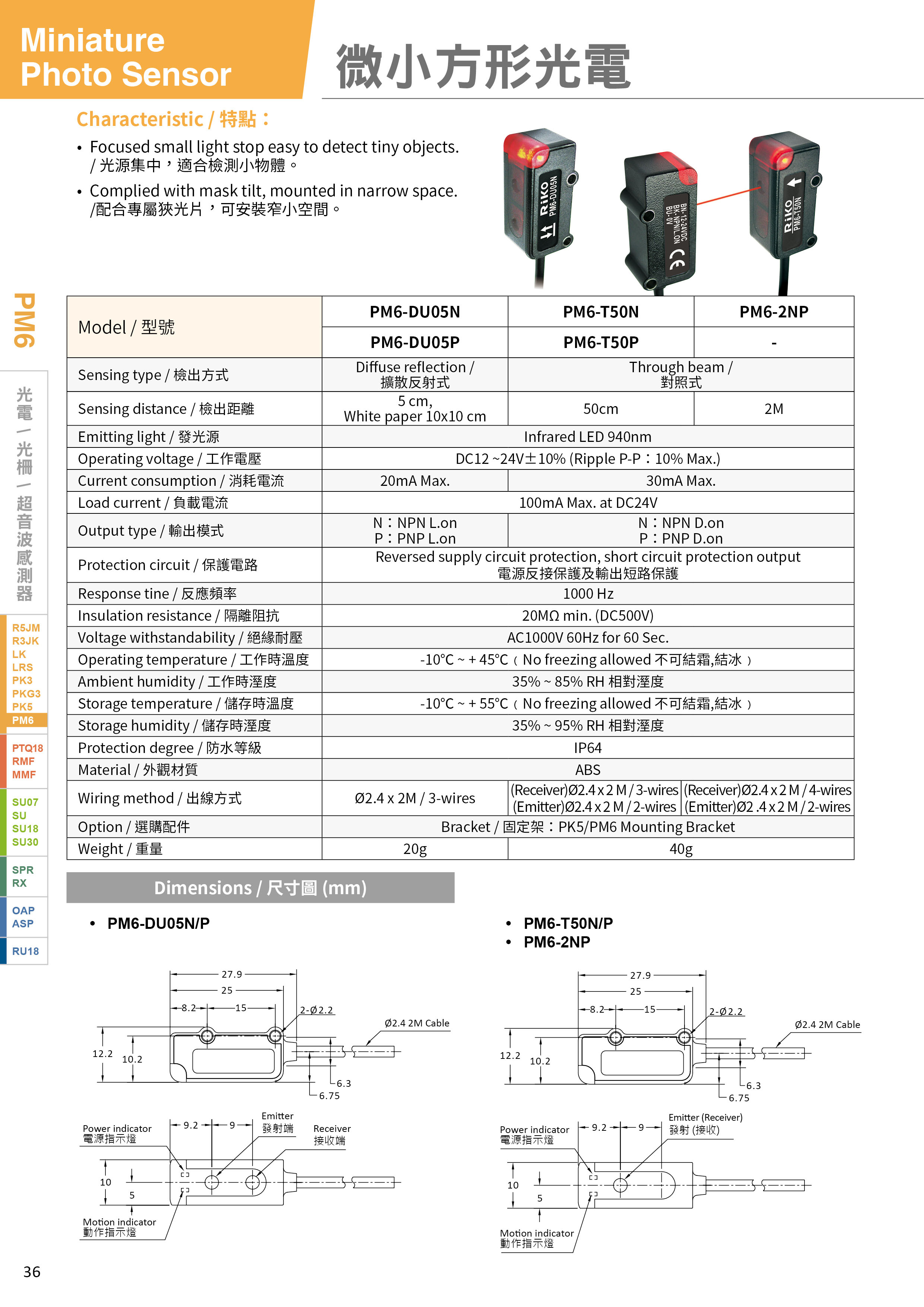 PM6-DU05P微小方形光电(图1)