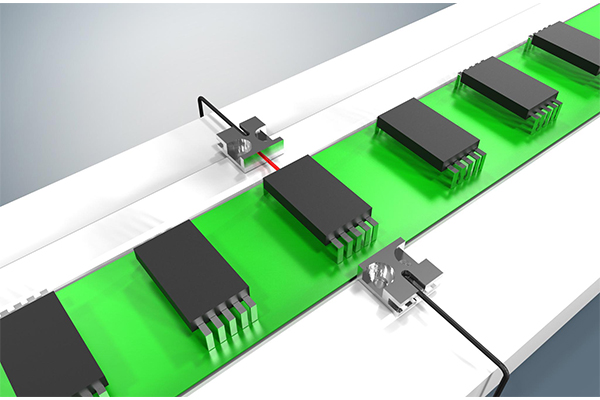 Detect IC chip passing.